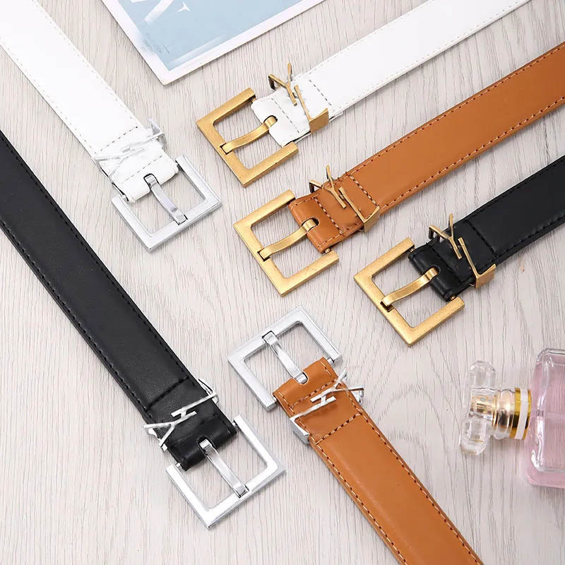 Ceintures pour Hommes Designer Ceinture Argent Or Pins S Boucle Ceinture Largeur 30mm Mode Cuir Hommes Ceinture Y Femmes Cintura Luxe Waitbands C