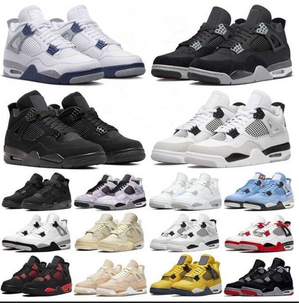 

2023 Mens women Outdoor shoes 4s jumpman University Blue Fire Red 4 Black Cat Bred White Cement Royalty Metallic Motorsports Noir men L8K5