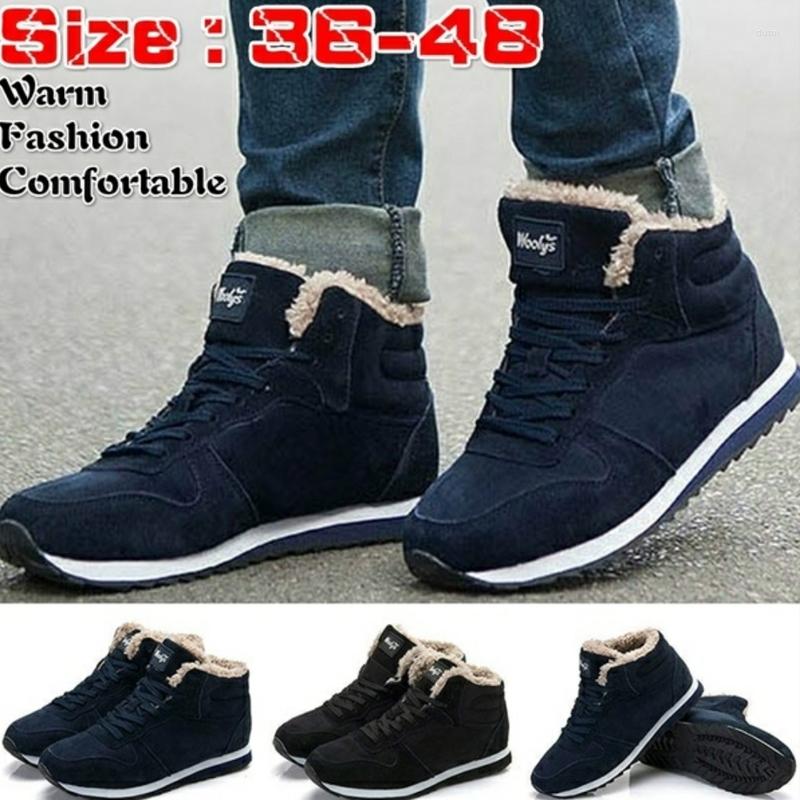 

Boots Men Sneakers Warm Fur Winter Shoes Plus Size 47 Zapatillas Hombre Original Sports Mens Casual, Blue