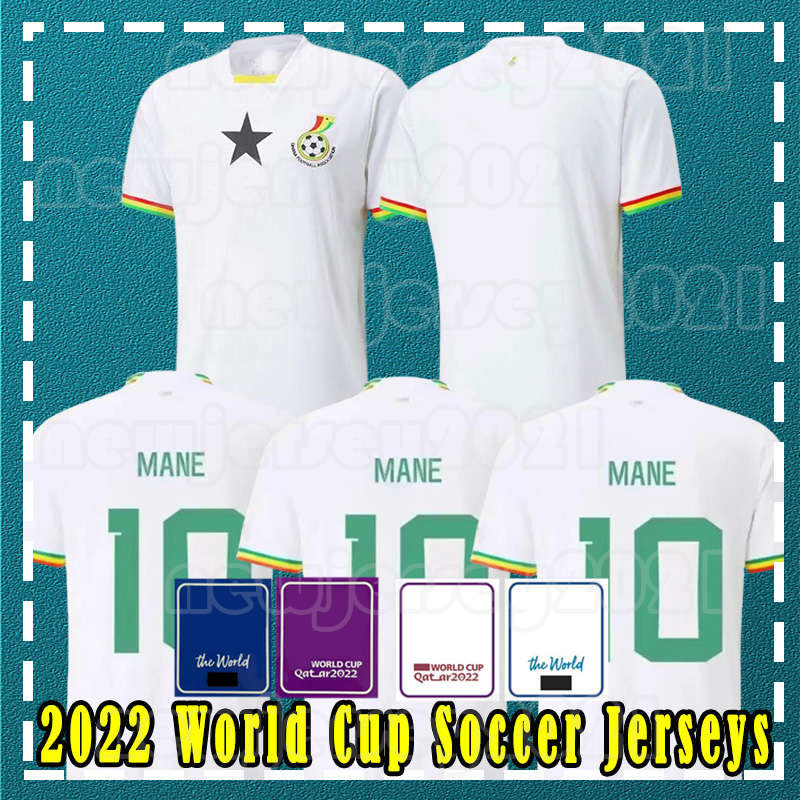 

2022-2023 Ghana Soccer Jersey National Team THOMAS SCHLUPP J.AYEW KUDUS AIDOO.JR MILIVOJEVIC Amartey Home Away Afena World Cup Men 22-23 White Football Shirt, Men jersey+patch(jia na)