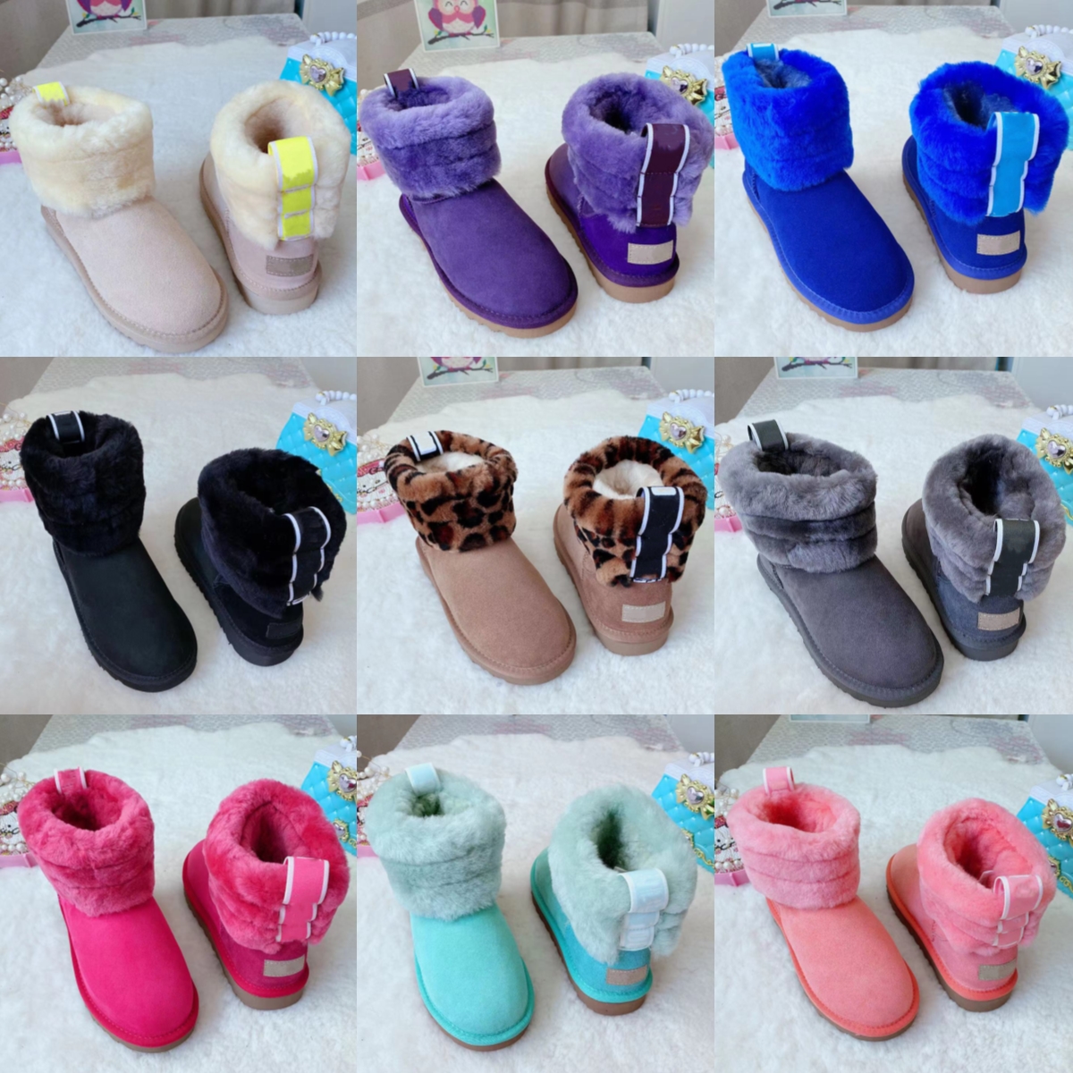 

Designer Kids Shoes Snow Boots Australia uggi Youth Boys Grils Suede wool Boot Genuine Leather Classic Baby Kid wgg Children Toddler infants ugglies shoe, G05