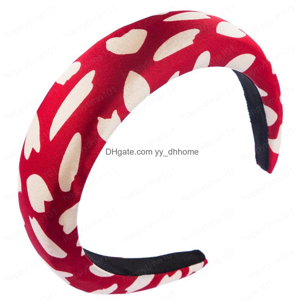 

Headbands Bohemian Simple Heart Satin Sponge Headband For Girl Hand Made Padded Customized Head Band Hair Accessory Drop Delivery Je Dhgdq