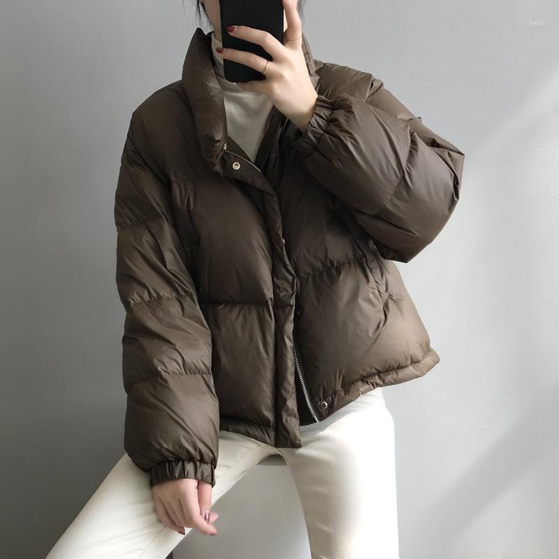 

Women's Down Women Military Green Short Jacket Korean Fashion Duck Waterproof Thickening Warm Feather Female Puffer Winter Outwear, Black