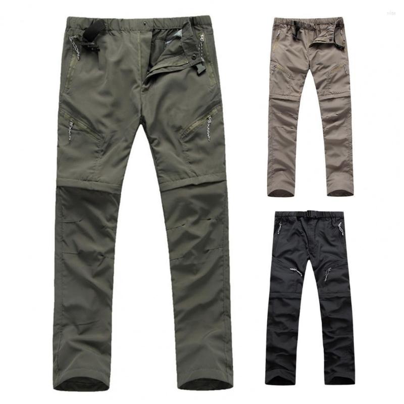 

Men's Pants Cool Sweatpants Zipper Closure Waterproof Comfortable Removable, Khaki
