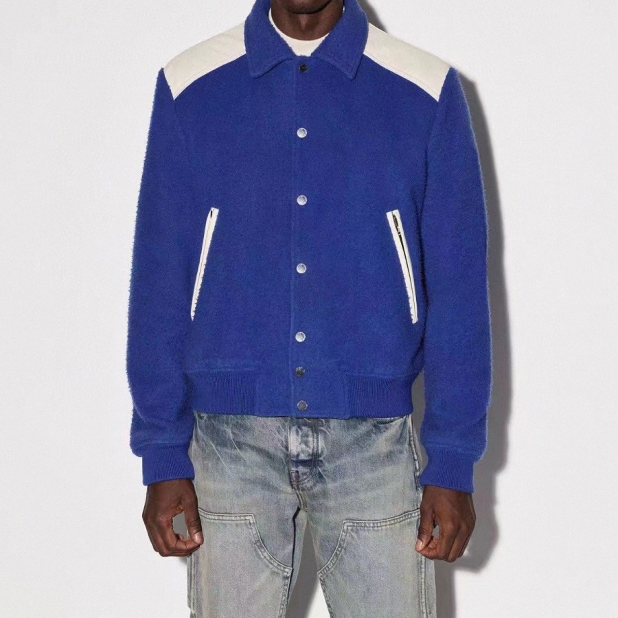 

23SS Mens Jackets letter Spliced lapel baseball uniform loose long sleeve casual jacket outwear coats men women K2Fi#