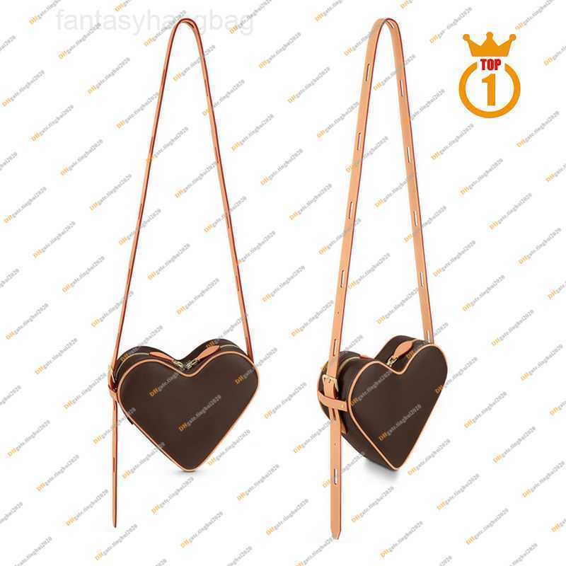 

lvs bag Louisity Fashion Designer GAME COEUR Shoulder Bag Cross Body M57456 Love Crossbody Bags Messenger Bagss RC14, Brown flower 1 & with dust & gift bag
