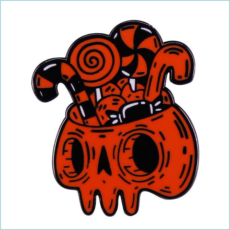 

Pins Brooches Cartoon Skl Candy Lollipop Enamel Pin Brooch Halloween Spooky Badge Folk Decoration 616 H1 Drop Delivery Jewel Dhgarden Dheo6