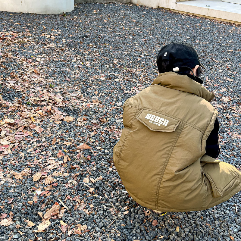 

Waistcoat Boys' waistcoat thickened Autumn and Winter style children's clothes Wearing outside the vest 1218 221125, Black