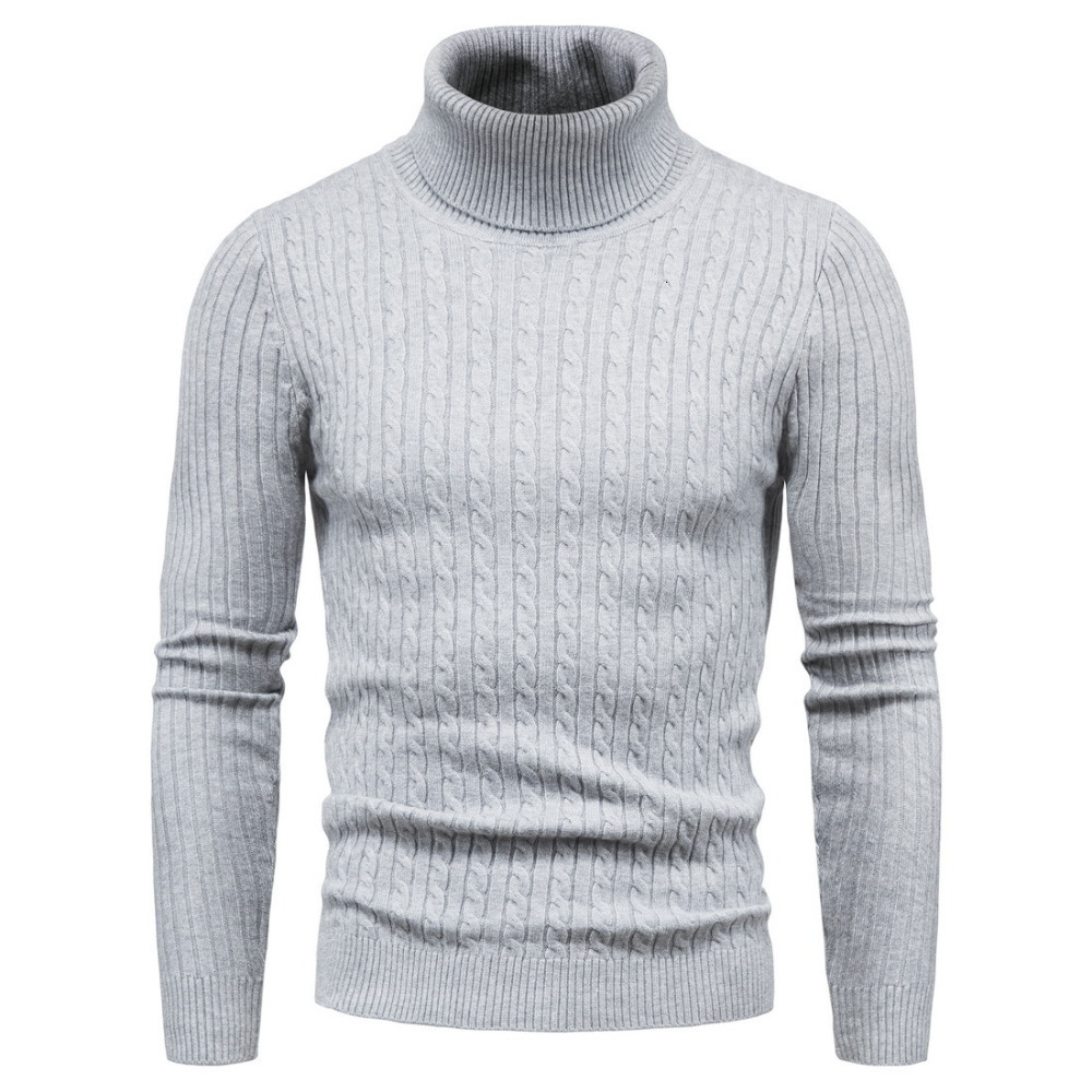 

Men's Sweaters Autumn And Winter Turtleneck Warm Fashion Solid Color sweater Men's Sweater Slim Pullover men's Knitted sweater Bottoming Shirt 221128, Coffee