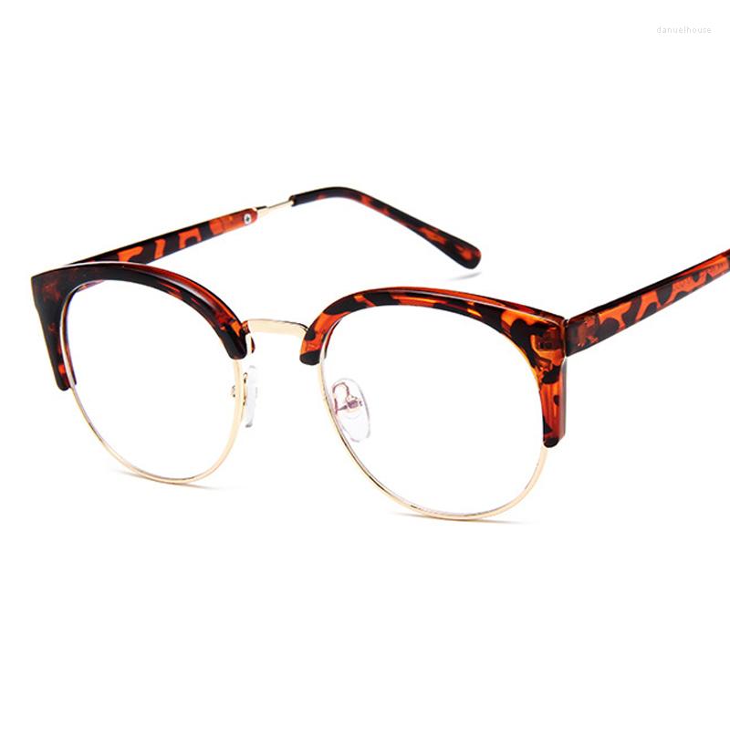

Sunglasses Frames Classic Half Frame Men's Glasses For Women Vintage Semi Rimless Round Eyewear 2022 Men Eyeglasses