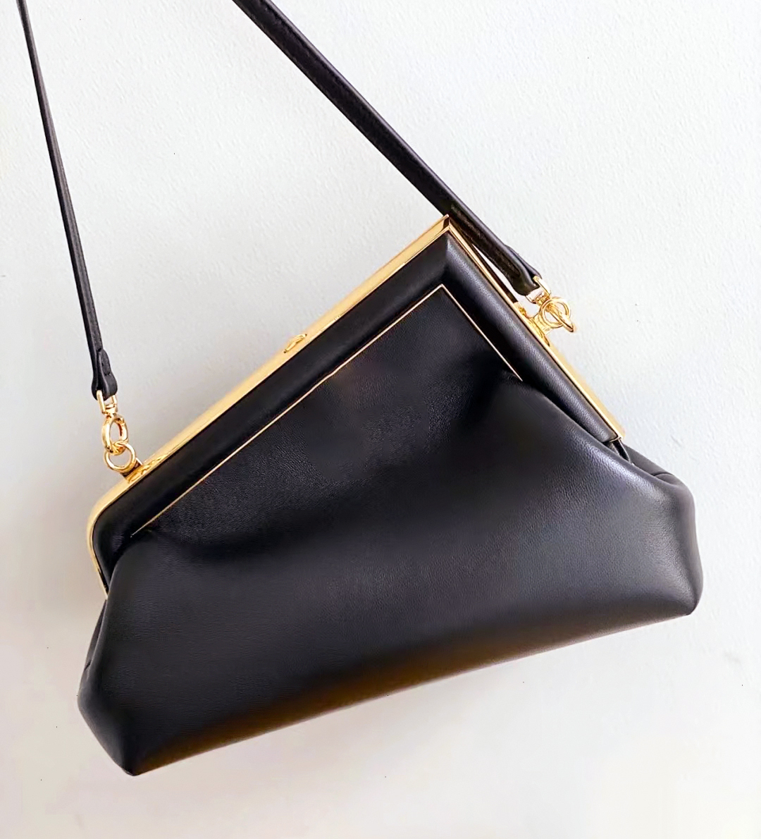 

Fend First crossbody Genuine Leather shoulder Bag classic silver cosmetic pochette large handbags strap Women's men famous fashion tote Metal buckle clutch Evening, Carton