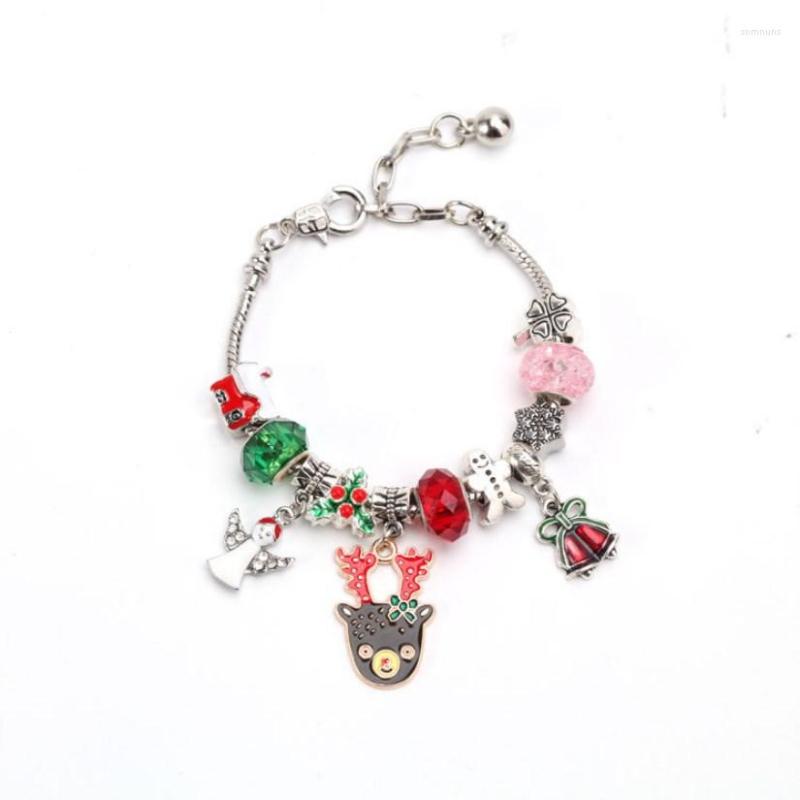 

Charm Bracelets Fashion High Quantity Bracelet For Christmas Ornaments Calendar Gift Box Set Advent DIY Beaded Stock