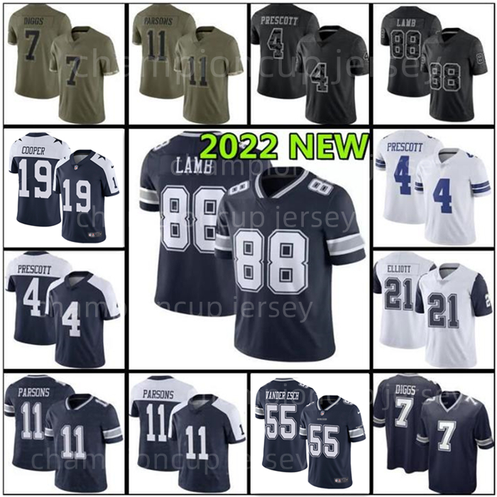 

Football jersey Micah Parsons CeeDee Lamb Jersey Dak Prescott Ezekiel Elliott Trevon Diggs DeMarcus Lawrence Leighton Vander Esch Cowboyes Tyler Smith Pollard, Men white