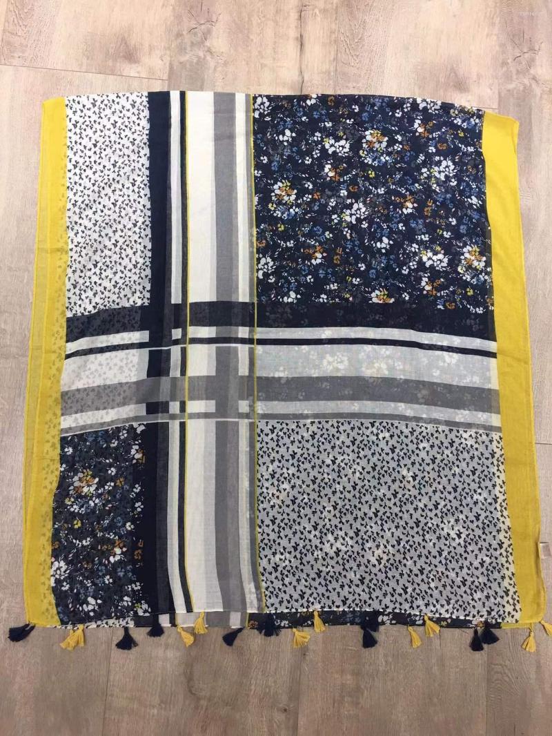 

Scarves 2022 Soft Flower Print Tassel Scarf Shawls Long Lady Hijab Beach Wrap