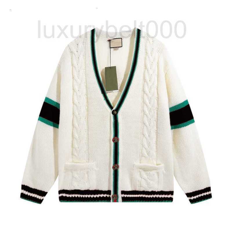 

Men's Sweaters designer High Edition Luxury Fashion GU Gujiachao Brand Red Green Twisted Rope Versatile Large OS Round Neck Long Sleeve for Men QB28, White