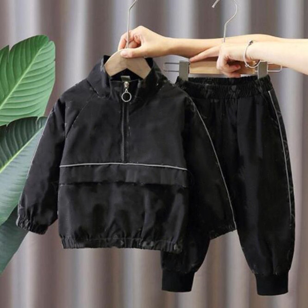 

Toddler Baby Boys Girls Clothes jacket Pants Kids Sportswear set Children clothing autumn Girl designer sets 1-6Years, White