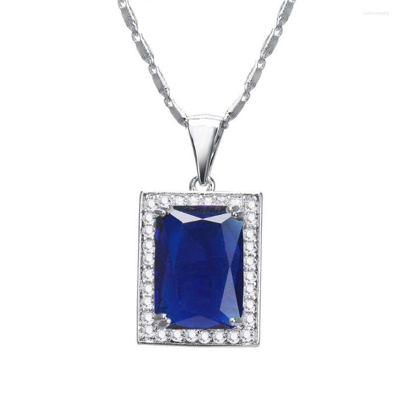 

Pendant Necklaces Elegant Square Style Hermosa Grace Design Necklace 1 Inch Long NY44 Pretty Lady Jewelry SALE