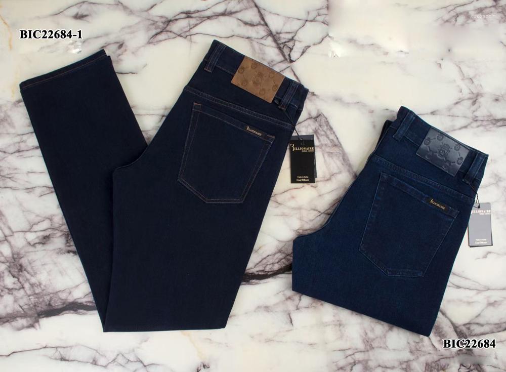 

Men's Jeans OECHSLI Cotton Thick Men 2022 Autumn Winter Comfortable Washed Embroidery High Quality Big Size -40, Black