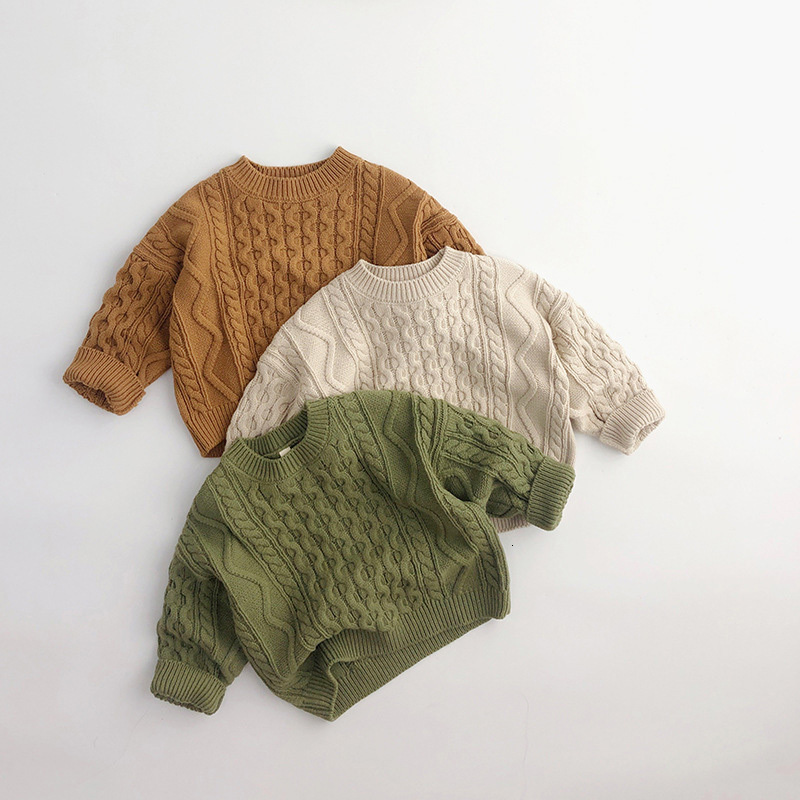 

Pullover MILANCEL Kids Sweaters Korean Style Boys Girl Knitwear 221128, Green