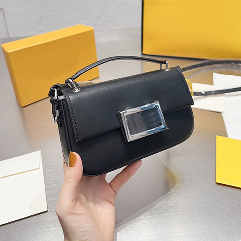 

Mini Baguette Bag Ladies Crossbody Handbags Messenger Bags Real Leater Shoulder Handbags Multiple colors Flip Wallet Silver Hardware Fashion Letter