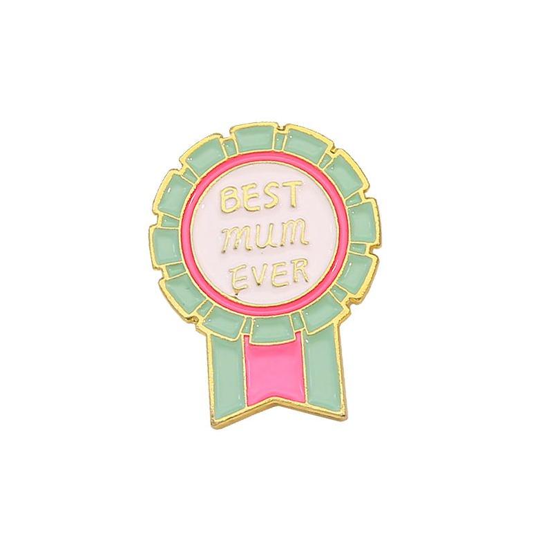 

Pins Brooches Stylish Letters Wavy Pattern Medal Alloy Brooches Creative Sunflower Ribbon Badge Mother Day Gift Accessories Lapel P Dht1C