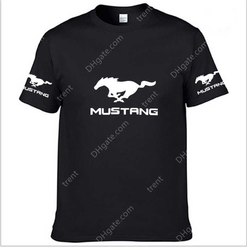 

George Clothing Mens T shirt Ford Mustang Print Cotton Casual Summer Short Sleeve Man Fashion Harajuku High Quality Unisex Tshirt Euro Size, White