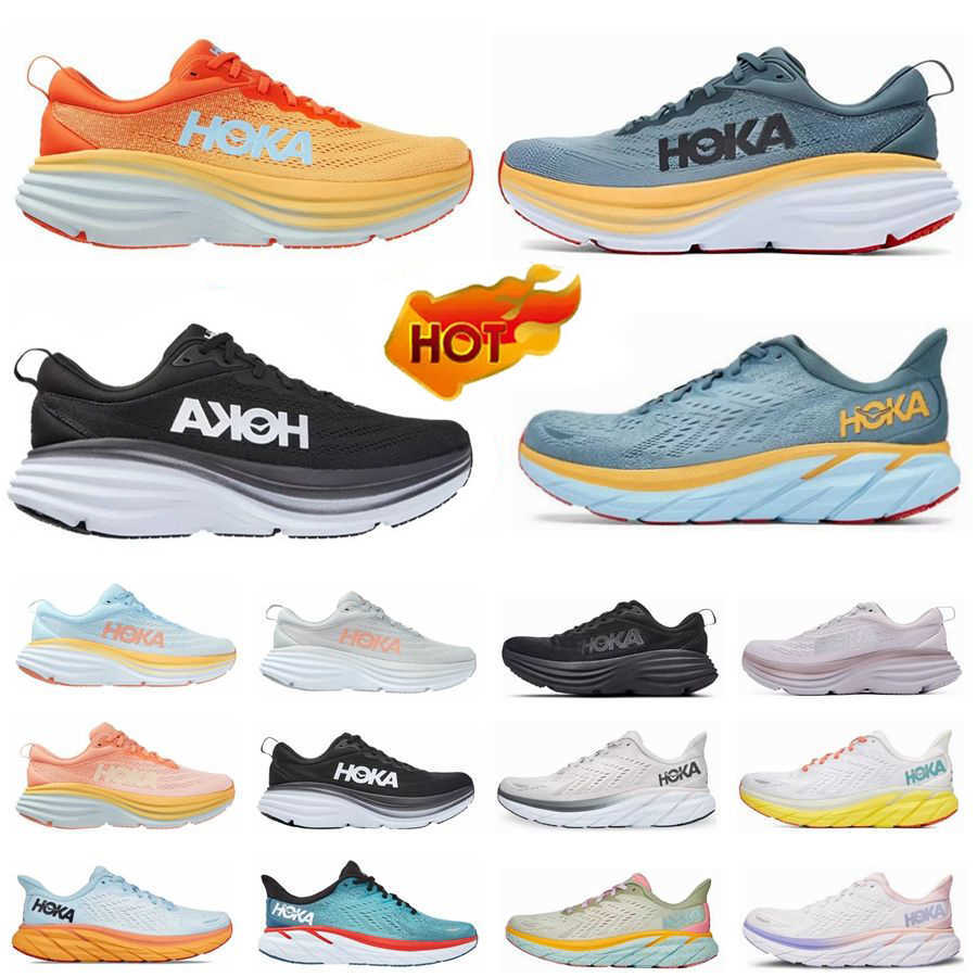 

hoka hokas ONE Outdoor Running Shoes men women Carbon X2 Bondi Clifton 8 Lightweight Cushioning Long Distance Runner Shoe Mens Womens Lifestyle with box, 15