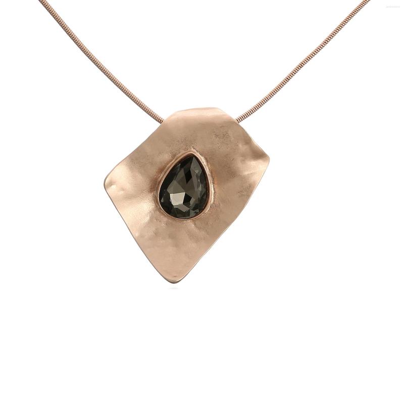 

Pendant Necklaces European And American Geometric Square Hip Hop Fashion Cool Crystal Simple Long Necklace