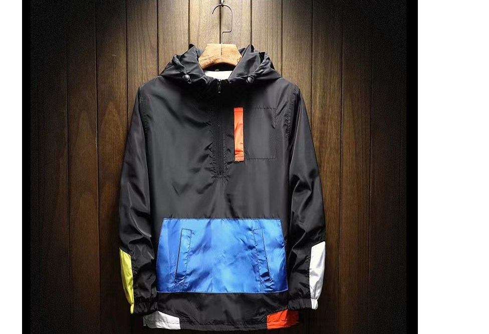 

Men's Jackets Windbreaker Summer Sun Protection Jacket Sports Riding Thin Hooded Brand Clothing, Gray stitching1