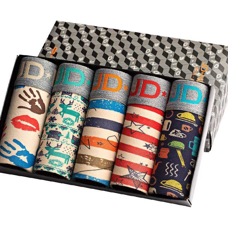 

Men's Cotton Underwear Boxing Shorts Breathable U-shaped Convex Bag Large L-3xl, 8030