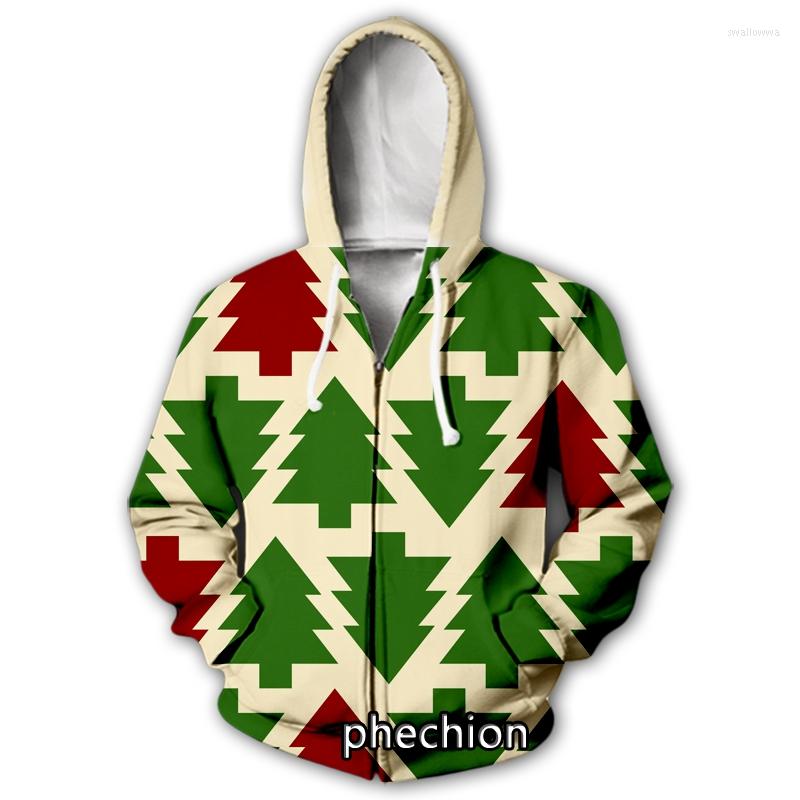

Men' Hoodies Phechion Fashion Men/Women 3D Print Christmas Pattern Casual Zipper Men Loose Sporting Zip Up J06, 18