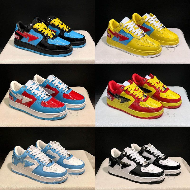 

original mens womens running shoe top lows plat-forms casual sneakers schuhe black and white red yellow pink dark blue grey camo designer sneakers trainers, A32 nostalgic yellow green