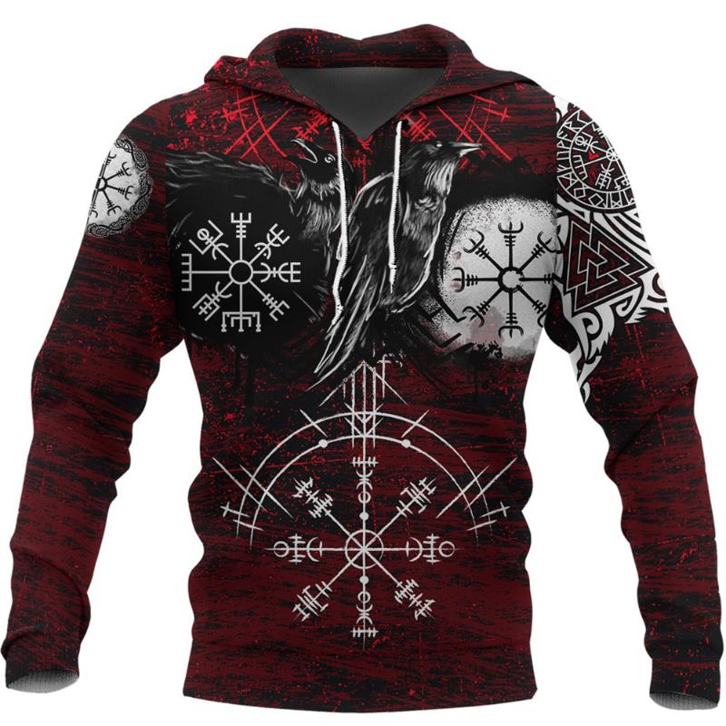 

Men's Hoodies & Sweatshirts Of Odin And Symbol Totem 3D Print Mens Hoodie Fashion Harajuku Unisex Casual Zip Sudadera Hombre, Hoodie 01