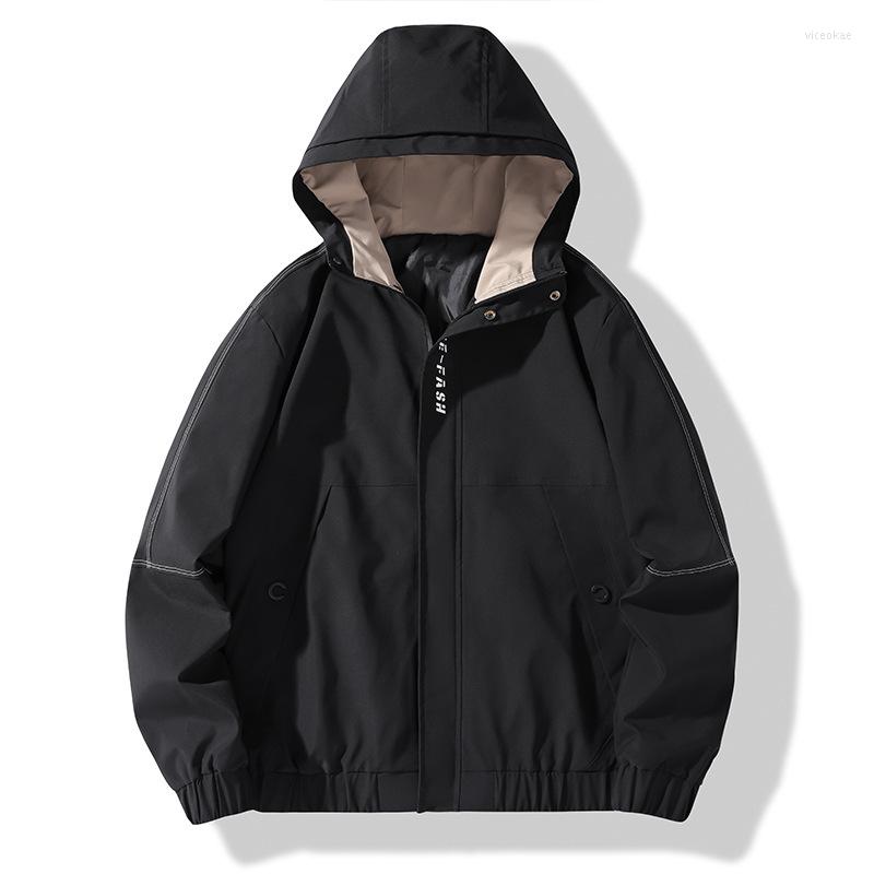 

Men's Tracksuits 2022 Men's Coat Spring And Autumn Korean Version Fashionable Casual Handsome Clothes Work Jacket, Black