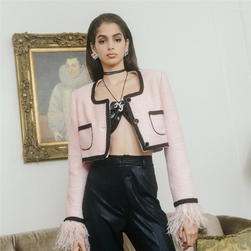 

Women' Jackets Women' Design Sense Is A Niche Sophisticated And Feminine Coco Blazer Women' Extra Short Wool Blended Spring, Picture shown