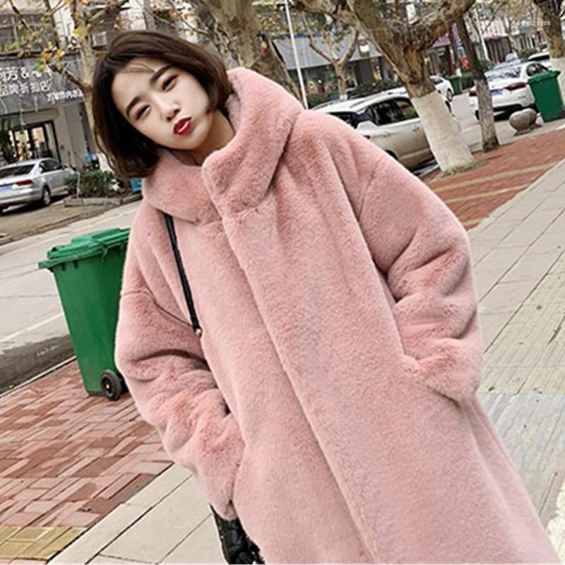 

Women' Fur Rex Coat Women Warm Winter Hooded Yellow Snow Casual Long Outerwear Quality Imitation Trench Coats Jacket, Black