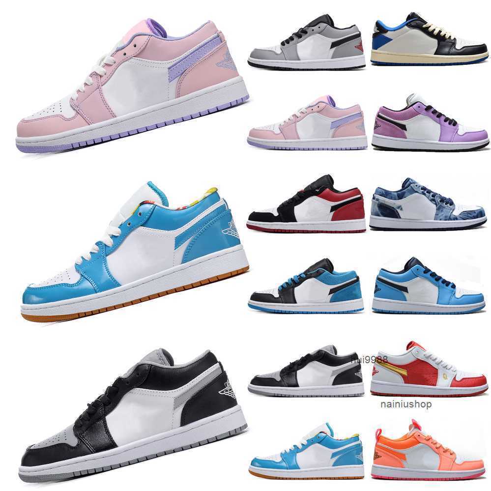 

2023 Newest Jumpman 1 1s low Reverse Mocha mens basketball shoes travis ts x fragment Panda University Blue unc Chicago Silver Bred Cactus Jack OG designer shoes, # 1