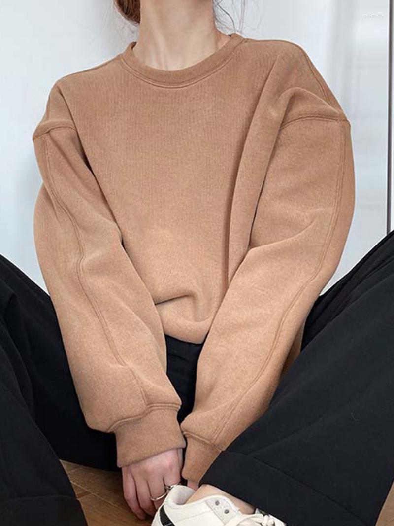 

Women's Hoodies Women's & Sweatshirts Solid Thicken Unisex Sweatshirt 2022 Autumn Winter Cotton Fleece High Quality Hoodie Woman Casual, Gray