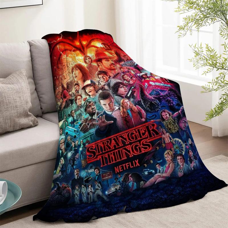 

Blankets Stranger Things Shaggy Throw Blanket For Sofa Bedspread On The Bed Fluffy Soft Bedroom Decoration Boho Home Decor Anime
