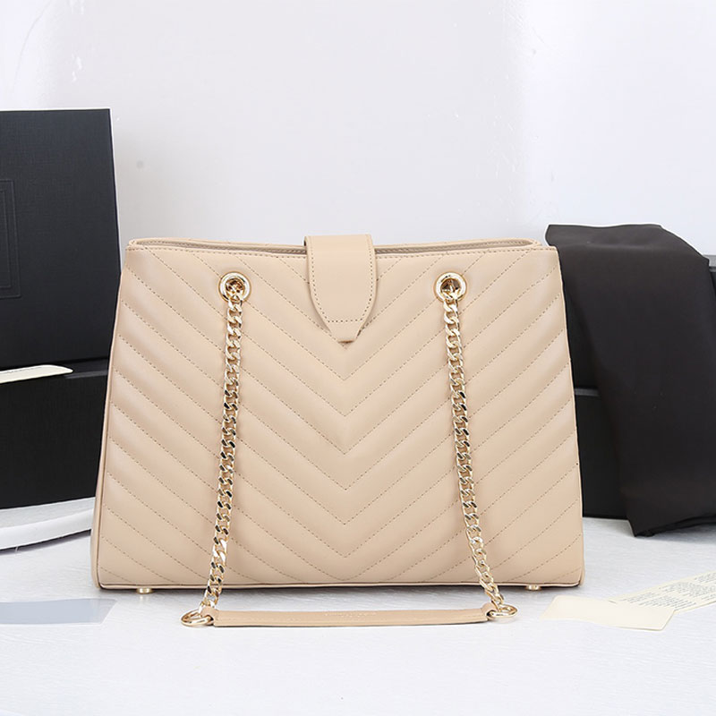 

Handbag Chain Crossbody Bag Women Shoulder Bags Clutch Cow Genuine Leather Wave Pattern Fashion Letter Quality High-Capacity Internal Zipper