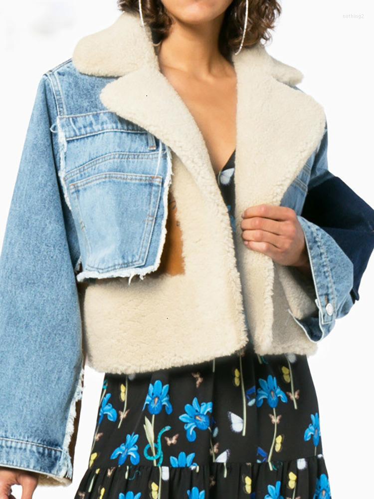 

Women' Trench Coats Leisure Full Sleeve Wool Liner Wde Waisted Turn Down Collar Women Slim Patchwork Woolen Coat Autumn TD659, Black