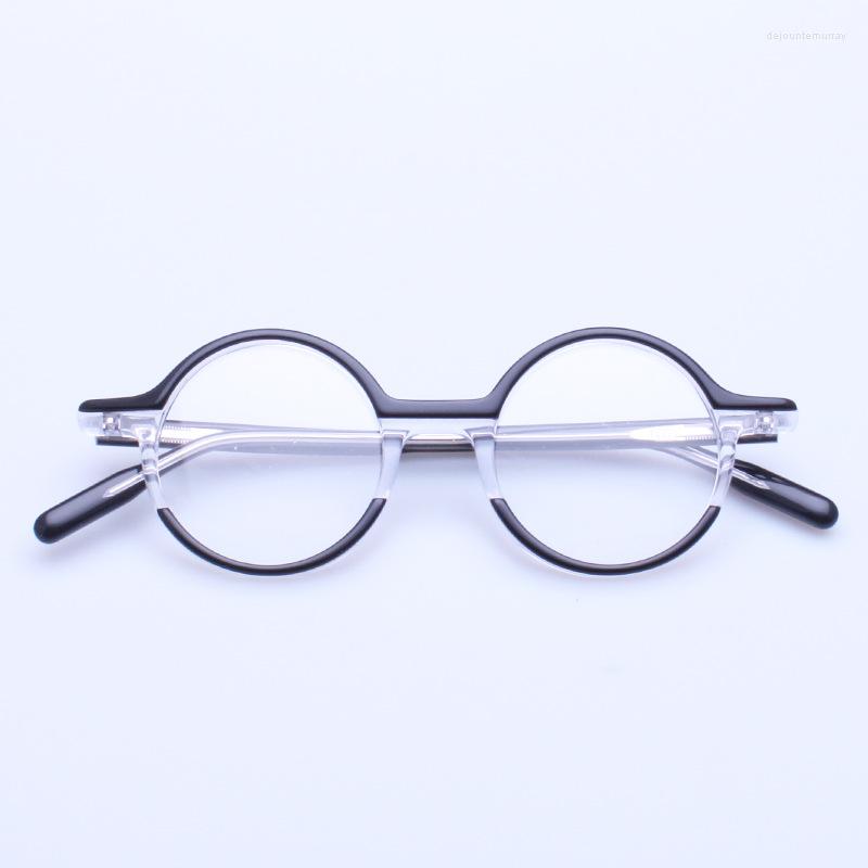 

Sunglasses Frames Artsy Women Men's Round Eyeglasses Frame Multi-color Acetate Eyewear Fashion Nearsight Spectacles