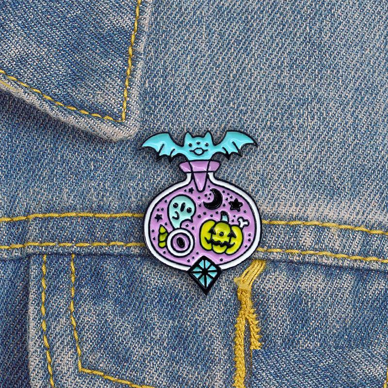 

Pins Brooches Funny Magic Bottle Brooches Jewelry Cartoon Halloween Theme Enamel Pins Ghost Bat Pumpkin Alloy Brooch For Girls Deni Dhyhl
