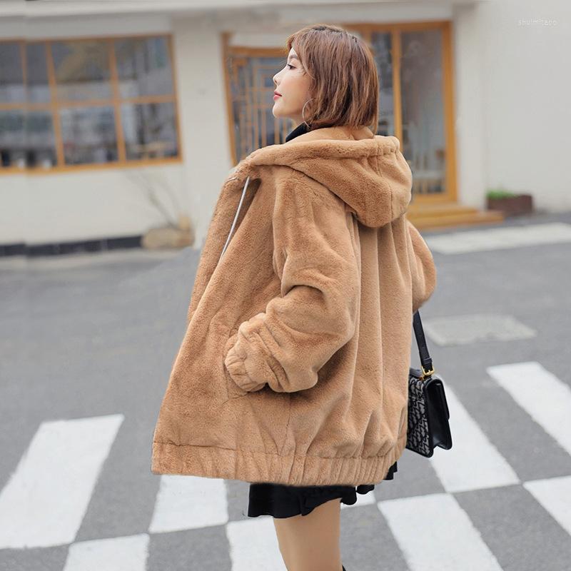 

Women' Fur Winter Coat Women Faux Jacke Woman Long Jacket Streetwear, Khaki