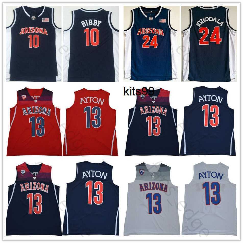 

Arizona Wildcats College DeAndre #13 Ayton Jersey Red White Blue Mike 10 Bibby 24 Andre Iguodala Stitched University Basketball Jerseys