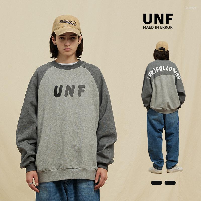 

Men's Hoodies Original Raglan Color Contrast Pullover Logo Printed Back Panel Sweater Lovers Fashion Label Loose Weight Pure