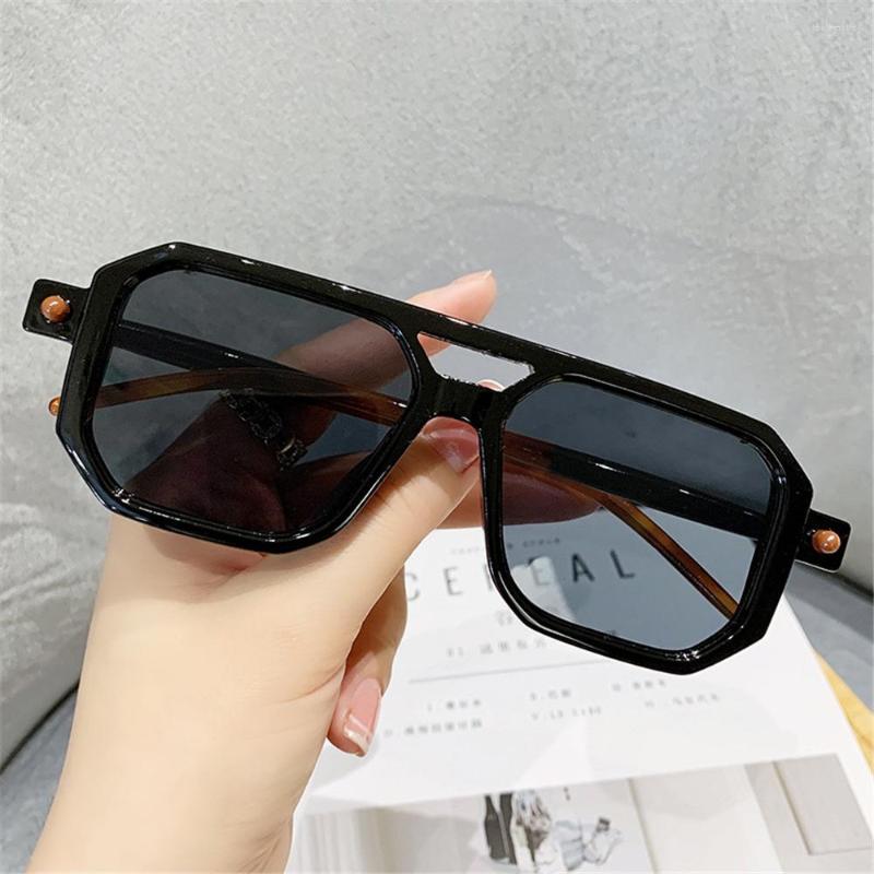 

Sunglasses Trendy Street Wear Eyewear Leopard Sun Glasses Men's Shades Double Bridge Women's