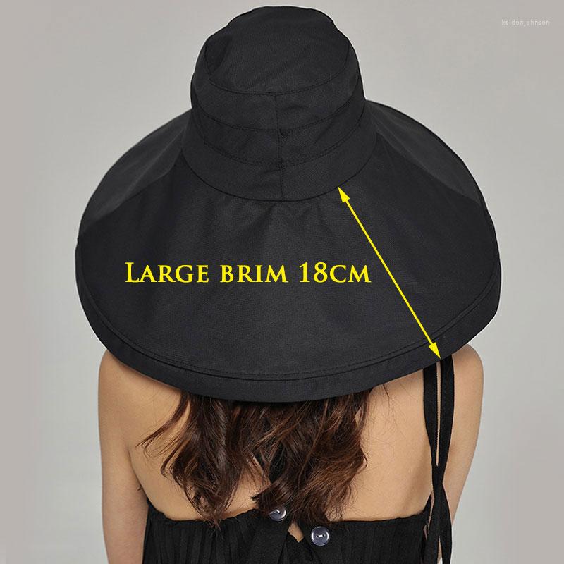 

Wide Brim Hats 18cm Oversized Sun Hat For Women's Outdoor Beach Fisherman Cap Ladies Girls Casual Travel Protection, Pink