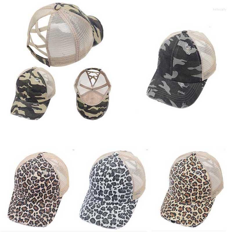 

Berets Baseball Visor Cap Unisex Grids Hat Leopard Camouflage Print Mesh Caps Hip Hop Sport Hats Accessories