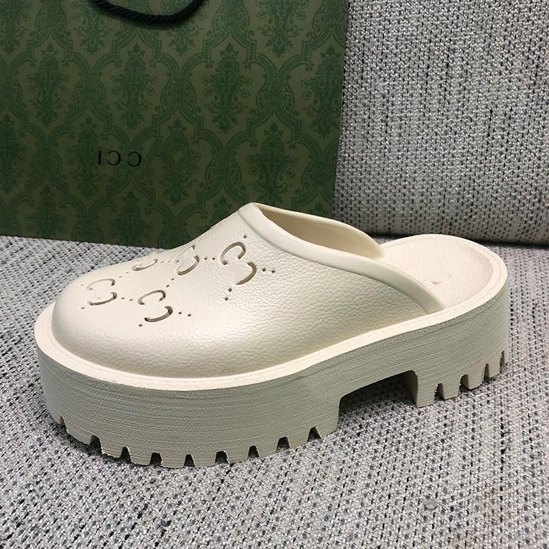 Femmes Men designer glissades en caoutchouc chinky talon plate-forme de talon ferm← sandales ¢ orteils ch│ques ←pais pantoufles sportives de plag